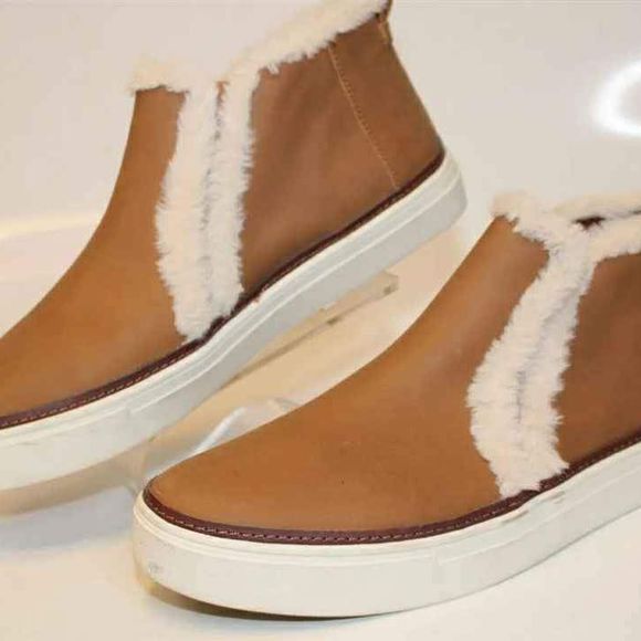 toms brown leather shoes